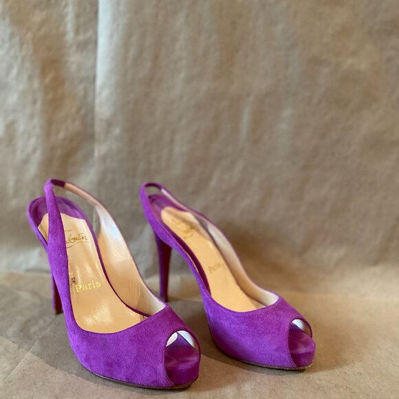 Christian Louboutin Purple suede pumps - Picture 7 of 7